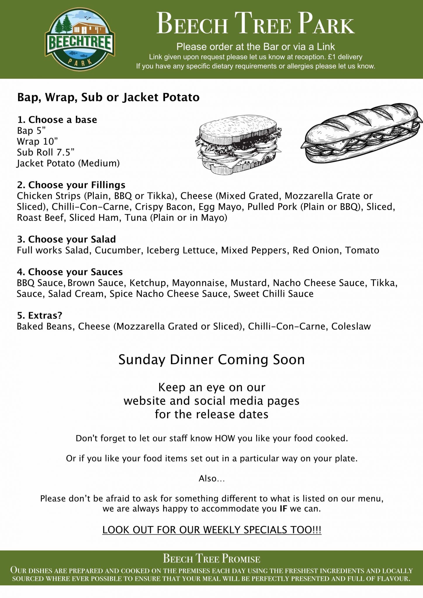 Sandwiches and Jacket Potatoes